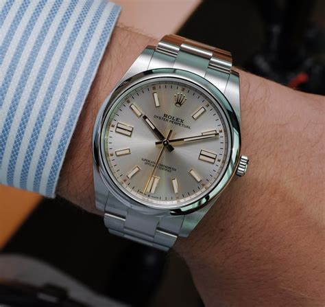 rolex silver and blue watch|rolex oyster perpetual 41 price.